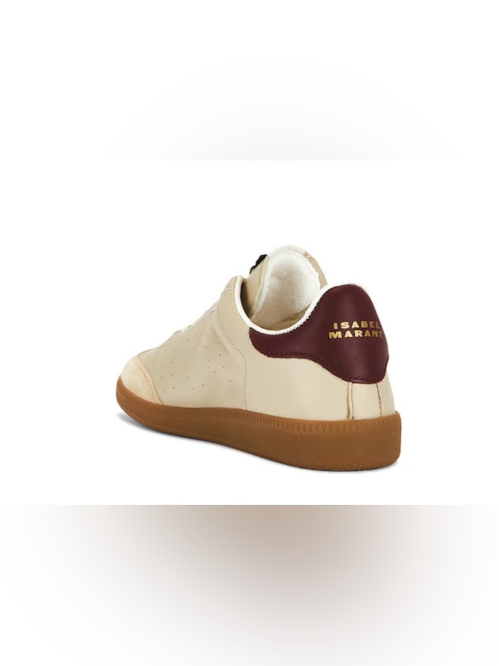 Isabel Marant Beige Pink and Brown Leather Suede Sneakers - Picture 3 of 9